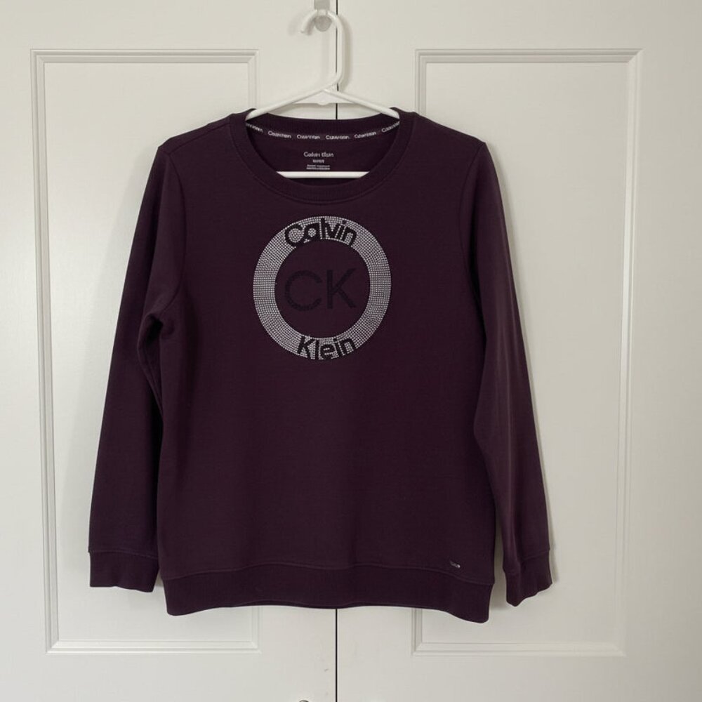 Calvin Klein Rhinestone Logo‎ Sweatshirt – Women’s Medium